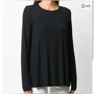 Wolford Black Loose Fit Swing Top Long Sleeve Size Small